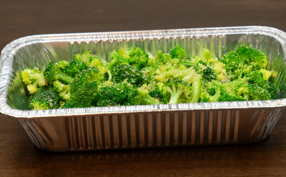 Fresh steamed broccoli side dish serves 4 to 6 people