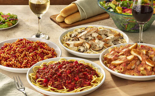 Create your own pasta bowl with choice of sauce, toppings, and pasta type