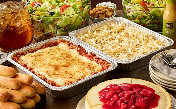 Chicken Parmigiana combination platter serves 8 to 14 people with pasta and marinara sauce