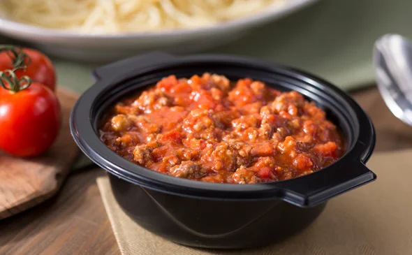 Large side of meat sauce served hot with rich tomato and ground beef
