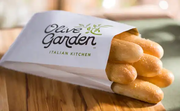 Freshly baked vegetarian breadsticks served warm